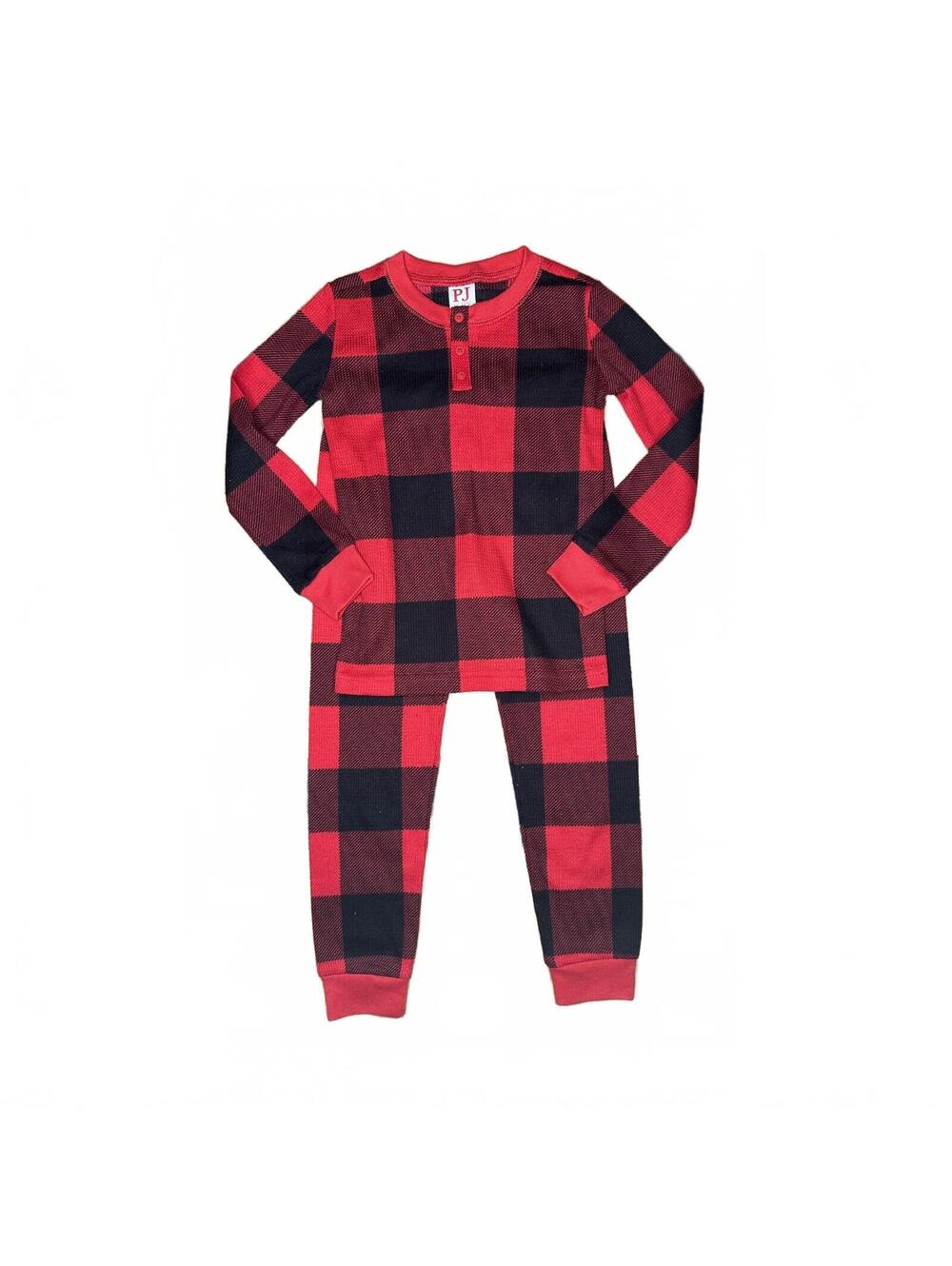 PJ Place Red Buffalo Plaid Kids Pajama Set 4T